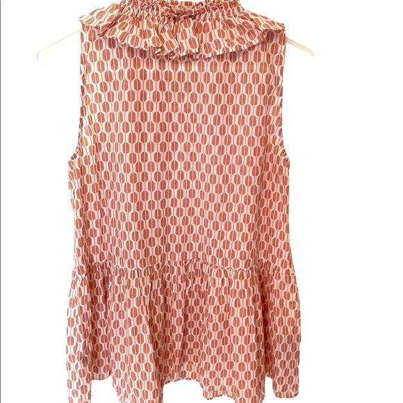 Kate Spade ruffle bib tie shell blouse, NWOT size small - Picture 5 of 11